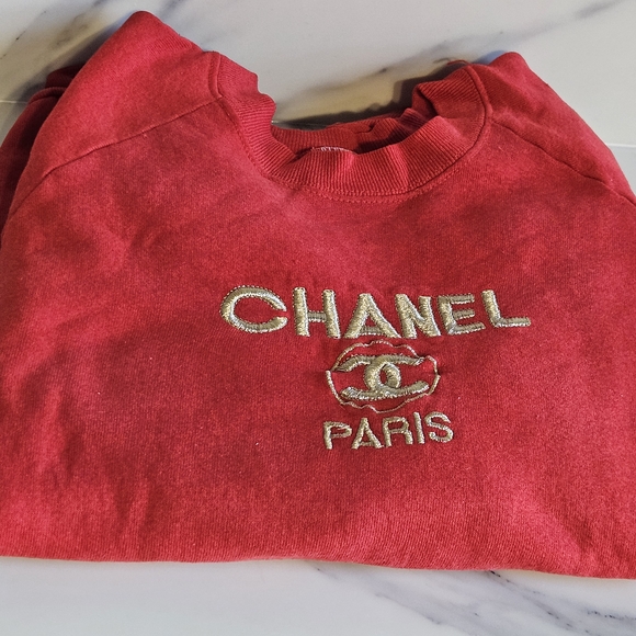 Red Paris Long Sleeved Sweatshirt - Picture 2 of 5